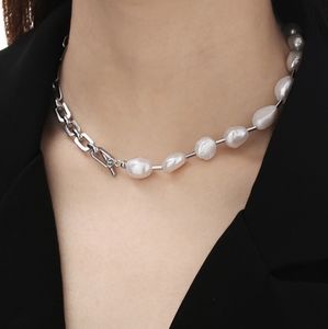 Freshwater Pearl & Chain Necklace